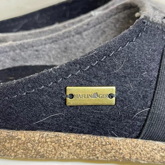 Haflinger MAGIC Swirl Grey Black Wool Clogs Slippers Slip On Women's 37 EU/6 US - Picture 7 of 12